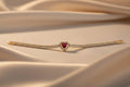14K RED HEART-SHAPED GEMSTONE BRACELET RQ281