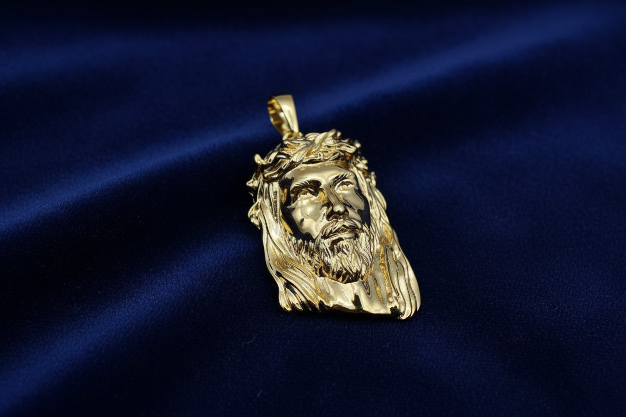 14K HEAD OF JESUS CHRIST PENDANT