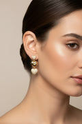 14K THREE HEART-SHAPED WITH CLEAR STONES RQ295