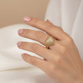 14K HEART-SHAPED CENTERPIECE RING