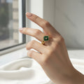 14K GREEN FOUR LEAF CLOVER RING NB-03320005