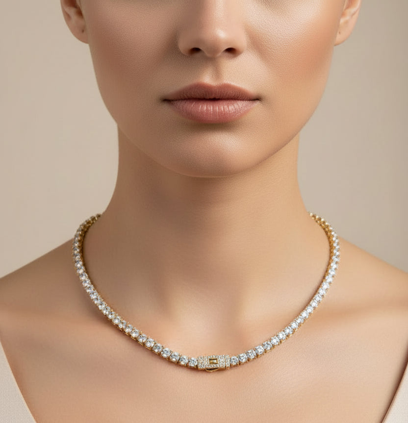 14K MONACO TENNIS NECKLACE 4.5N-46CM GF-17430003