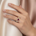 14K HEART-SHAPED RUBY GEMSTONE RING X001123275