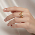 14K KINDERGARTEN RING WITH CLEAR STONES X001220492
