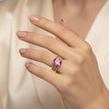 14K ROUND-CUT PINK GEMSTONE RING X001215653