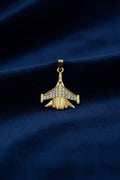 14K FIGHTER JET CHARM PENDANT
