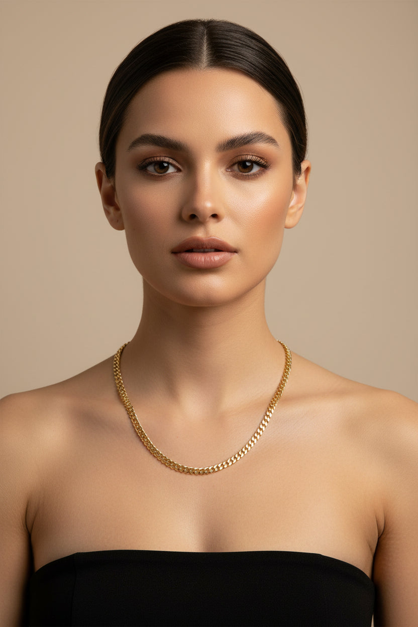 14K CUBAN NECKLACE 3.5N-60CM LCC-38120075