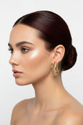 14K GREEK KEY EARRING XC439