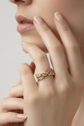 14K MULTI-LAYERED CROSSOVER RING XP
