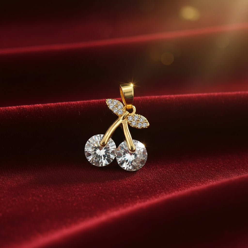 14K CHERRY FRUIT PENDANT