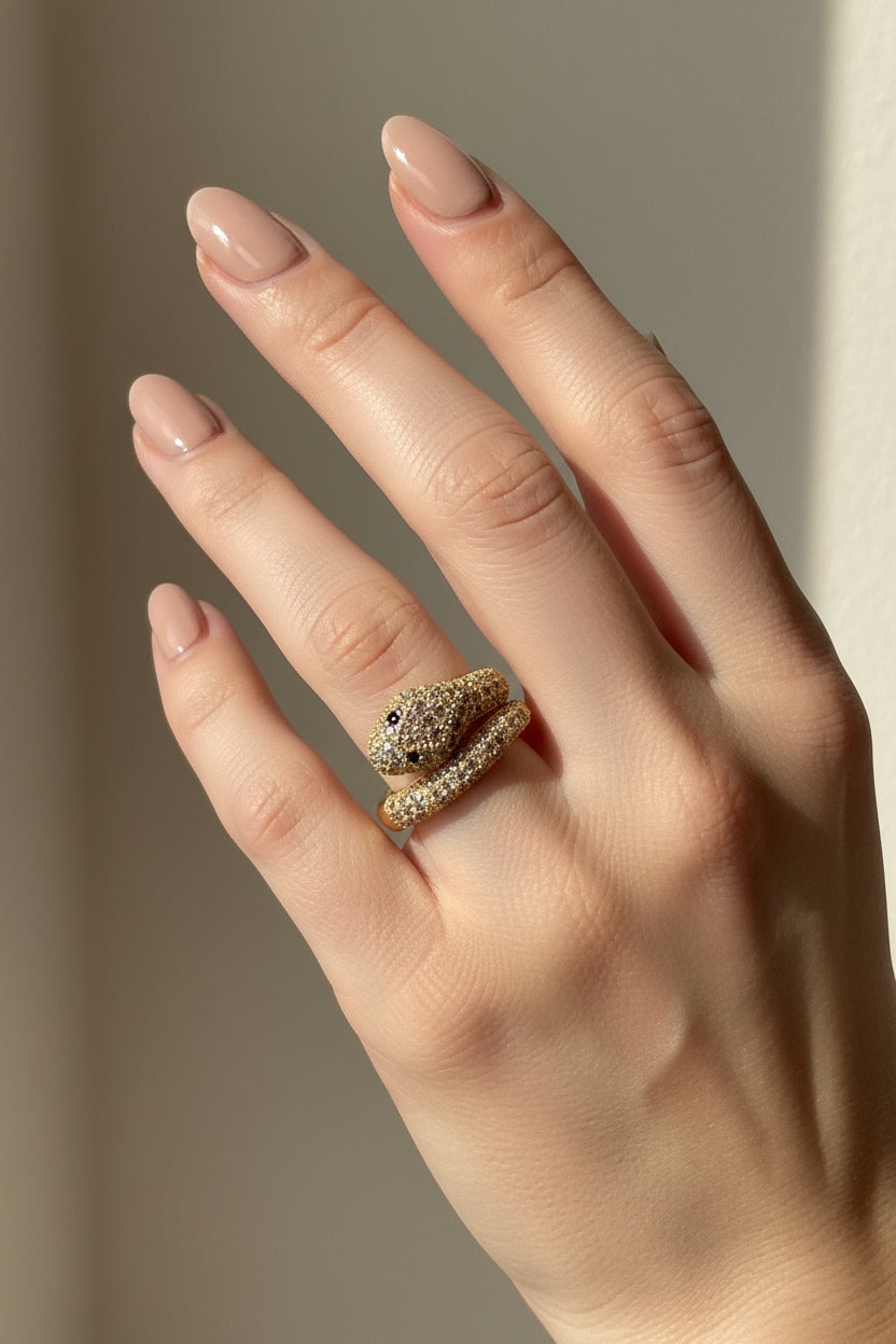 14K COILED SERPENT  RING NYH