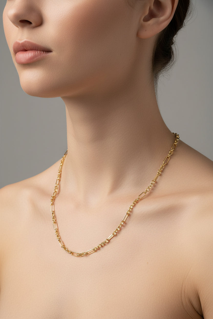 14K FIGARO NECKLACE 8N-60CM LCC-32410004