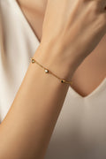 14K HEART-SHAPED CHARMS BRACELET CS-14620001