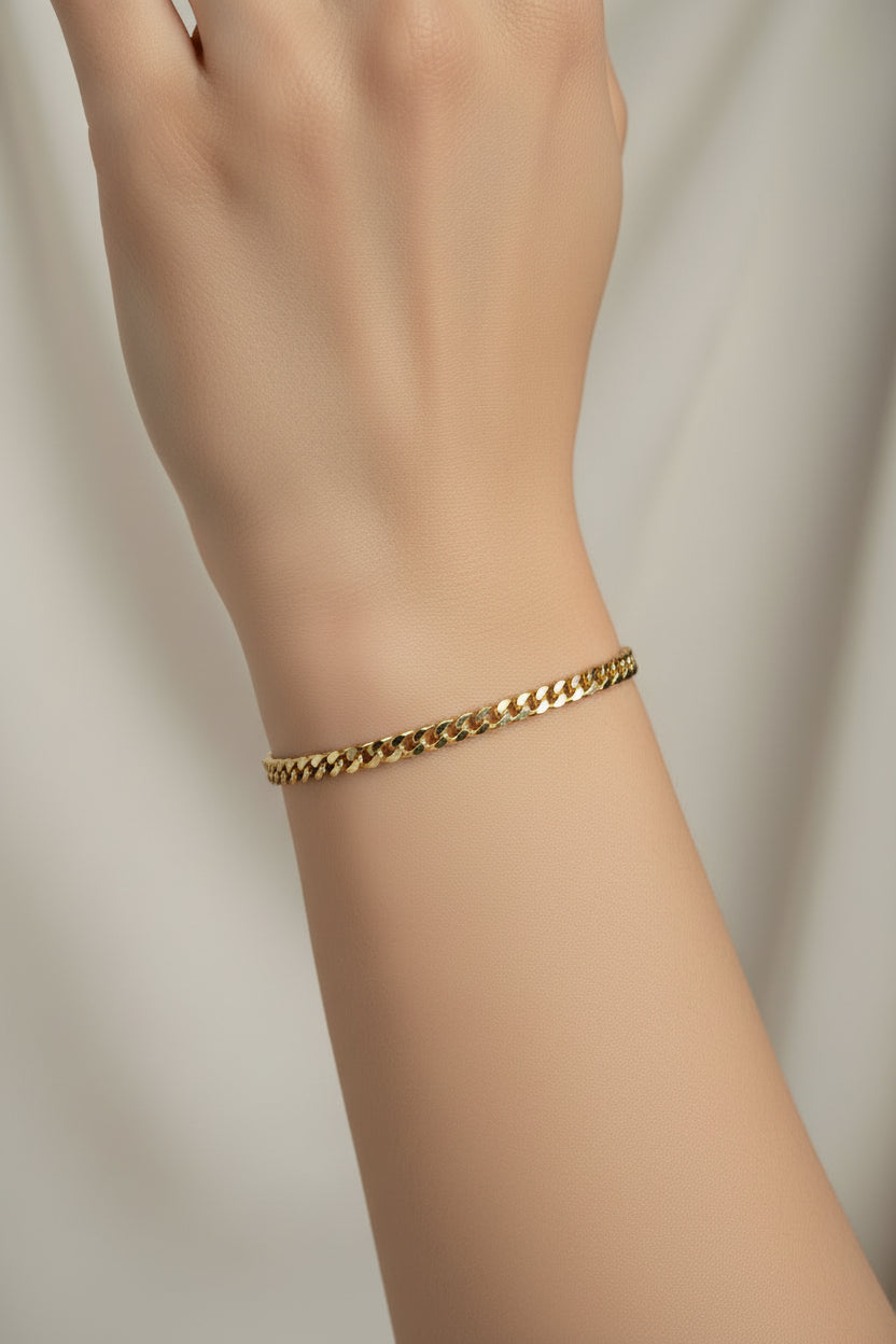 14K CUBAN LINK BRACELET 5N-19CM LCC-27360186