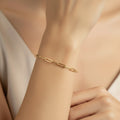 14K 3.8N PAPERCLIP LINK BRACELET 3.8N-19CM LCC-39760006