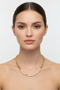 14K DIAMOND-CUT CHEVRON NECKLACE 5.4N-45+5 CM LCC-41820017