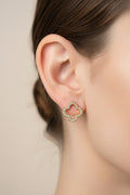 14K OPEN CLEAR CLOVER CL693A
