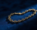 14K BLACK FLORAL-THEME TENNIS BRACELET RQ342
