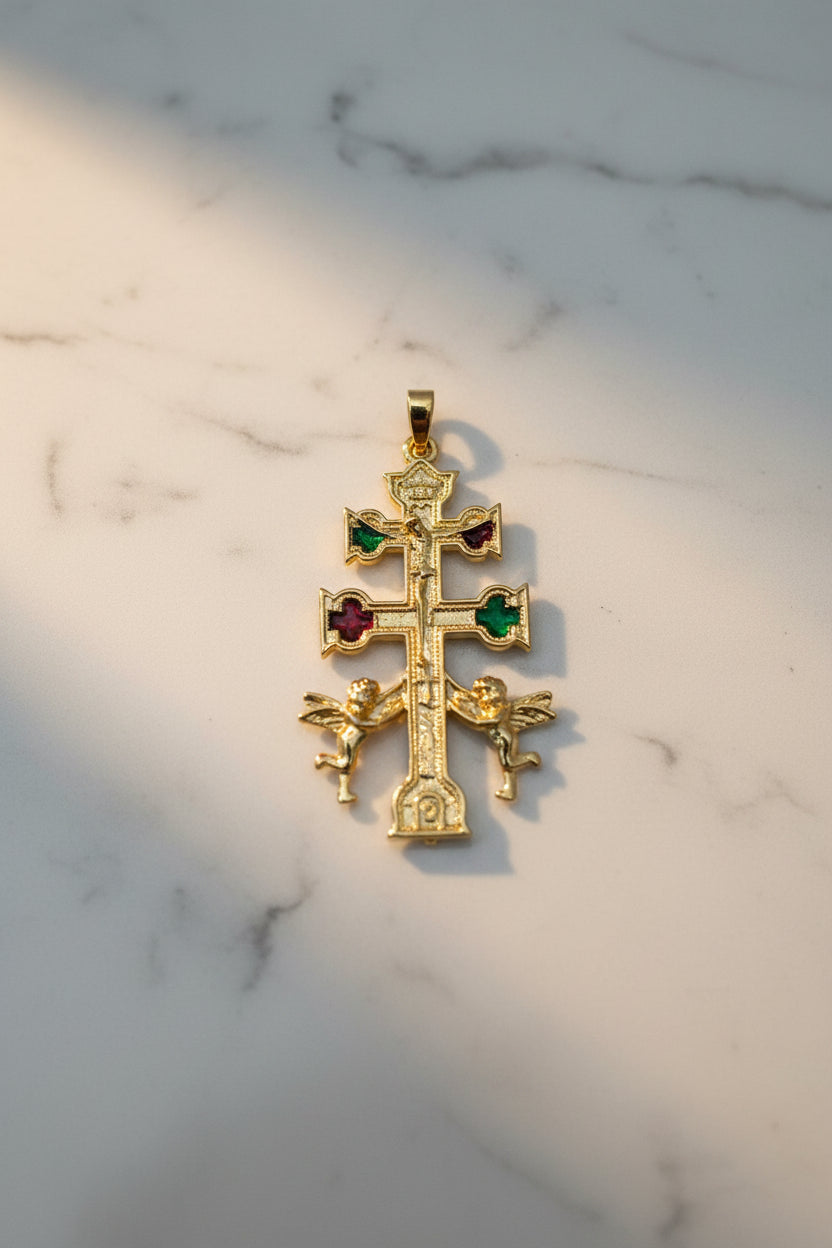 14K CRUZ DE CARAVANA PENDANT