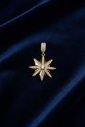 14K EIGHT-POINTED STAR  CZ PENDANT