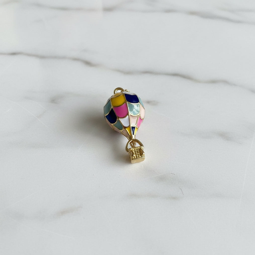 14K MULTI-COLORED HOT AIR BALLOON PENDANT