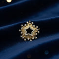 14K CELESTIAL CZ STARBURST PENDANT
