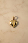 14K 3D HEART PENDANT WITH CZ