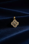 14K CLEAR CLOVER PENDANT