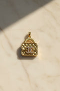 14K CC LOGO PURSE PENDANT