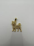 14K DOG PENDANT