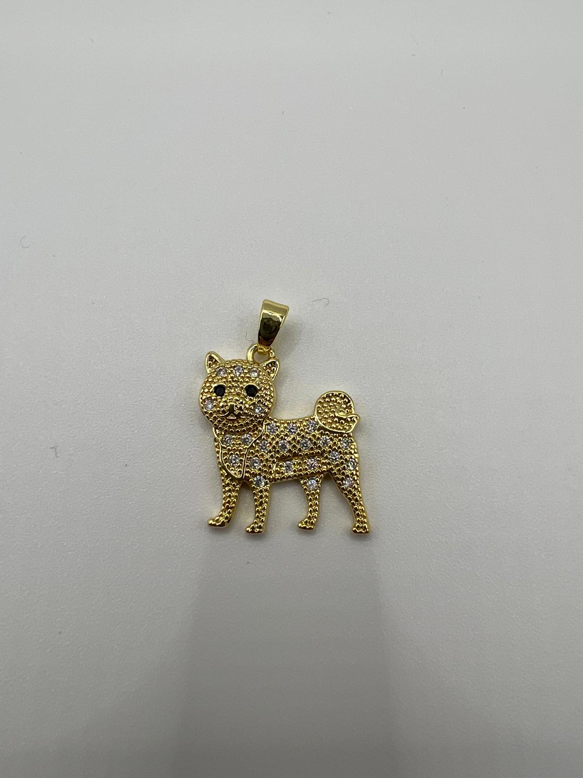 14K DOG PENDANT