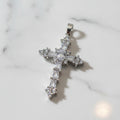 WHG CROSS PENDANT WITH CLEAR STONES