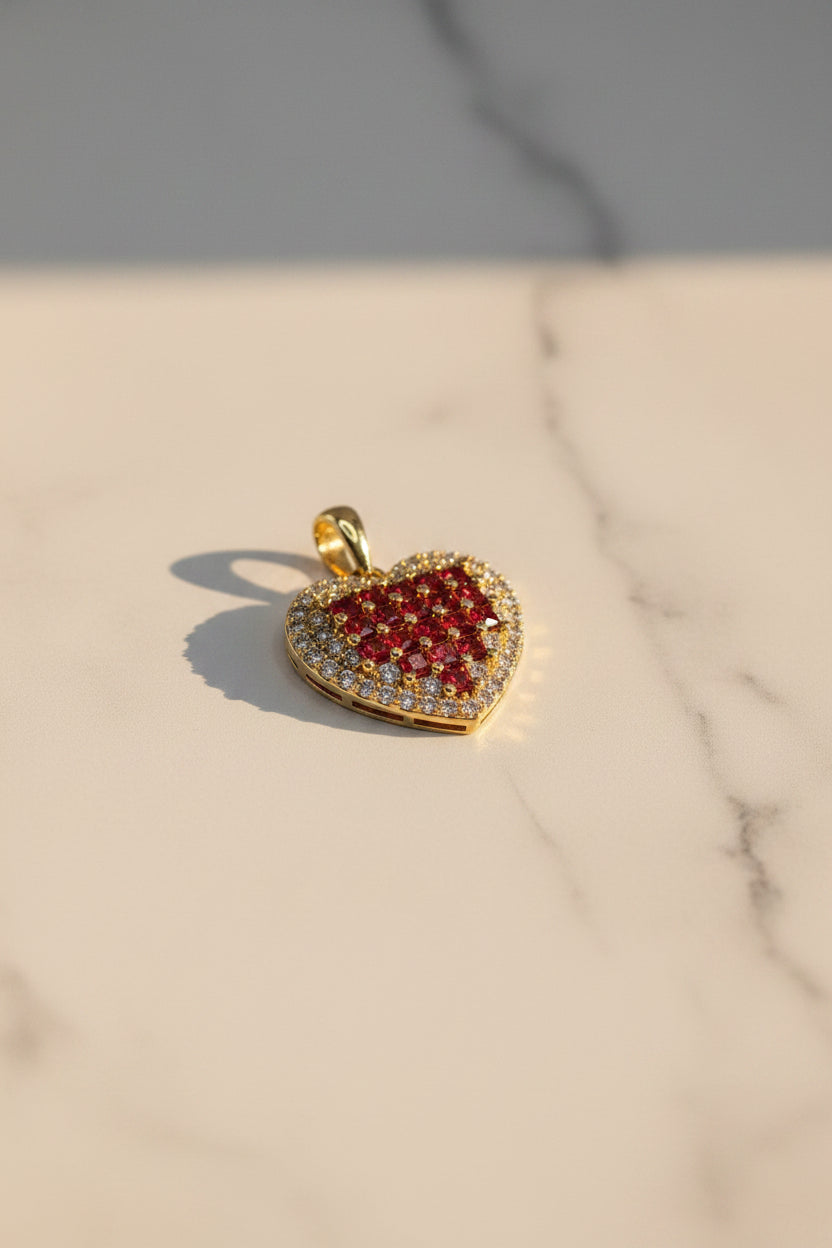 14K RED HEART-SHAPED CLUSTER X001117898