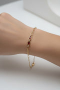 14K RED PAPERCLIP-STYLE LINK CHAIN BRACELET OS-06570002