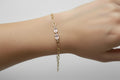 14K PINK PAPERCLIP-STYLE LINK CHAIN BRACELET OS-06570003