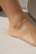 14K  M INICIAL ELEMENTS CHARM ANKLET OS-05310006