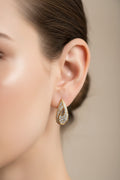 14K TEARDROP STUD EARRINGS WITH PENDANT X001002805