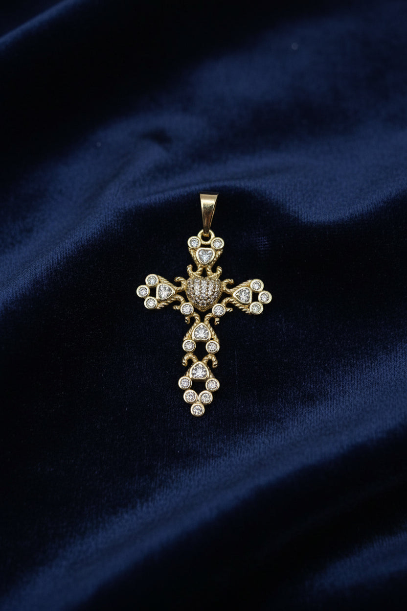 14K CZ CROSS PENDANT X001236145