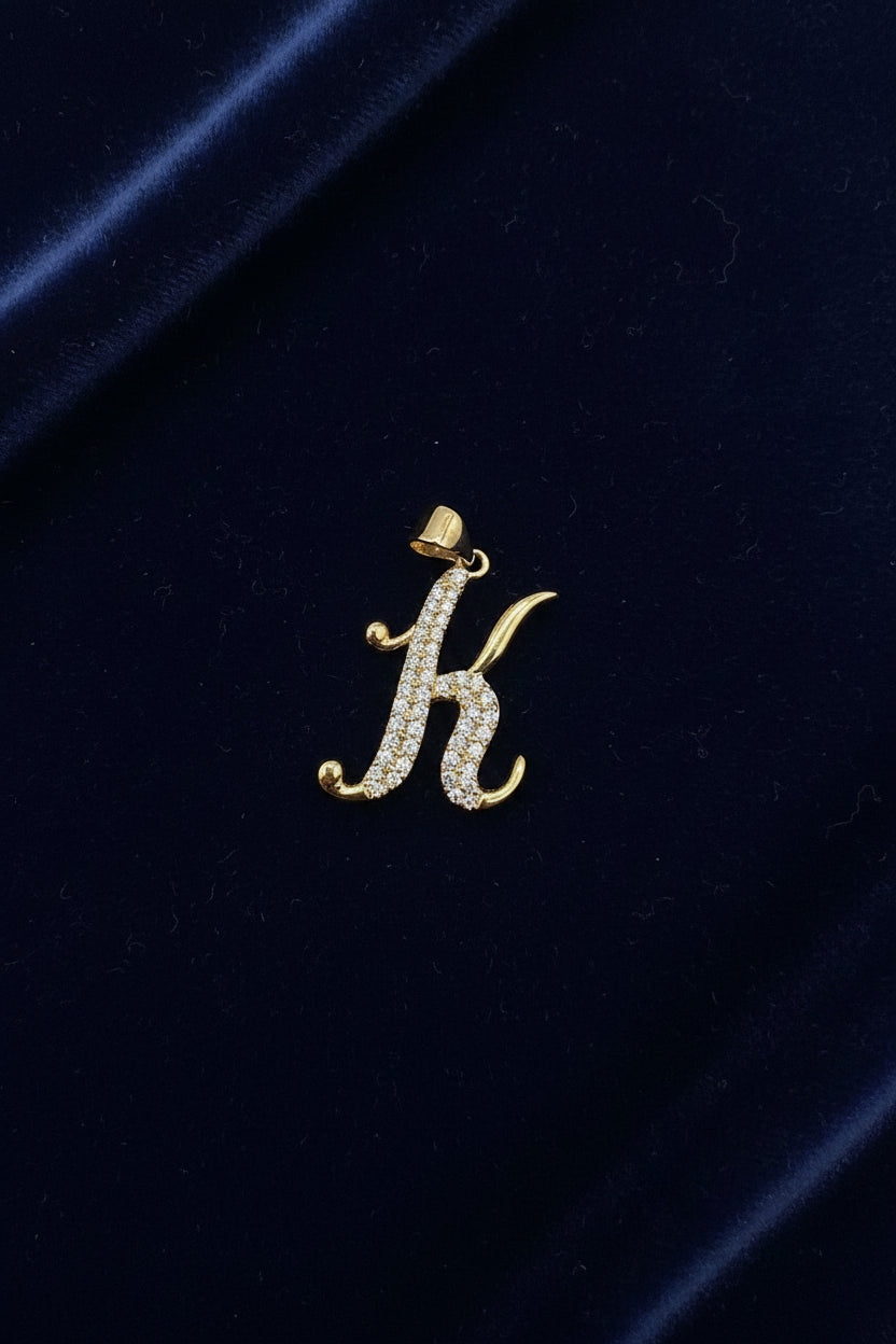 14K INITIAL "K" CHARM PENDANT GS-09050009