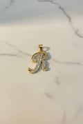 14K INITIAL "R" CHARM PENDANT