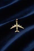 14K WHITE AIRPLANE PENDANT RQ346