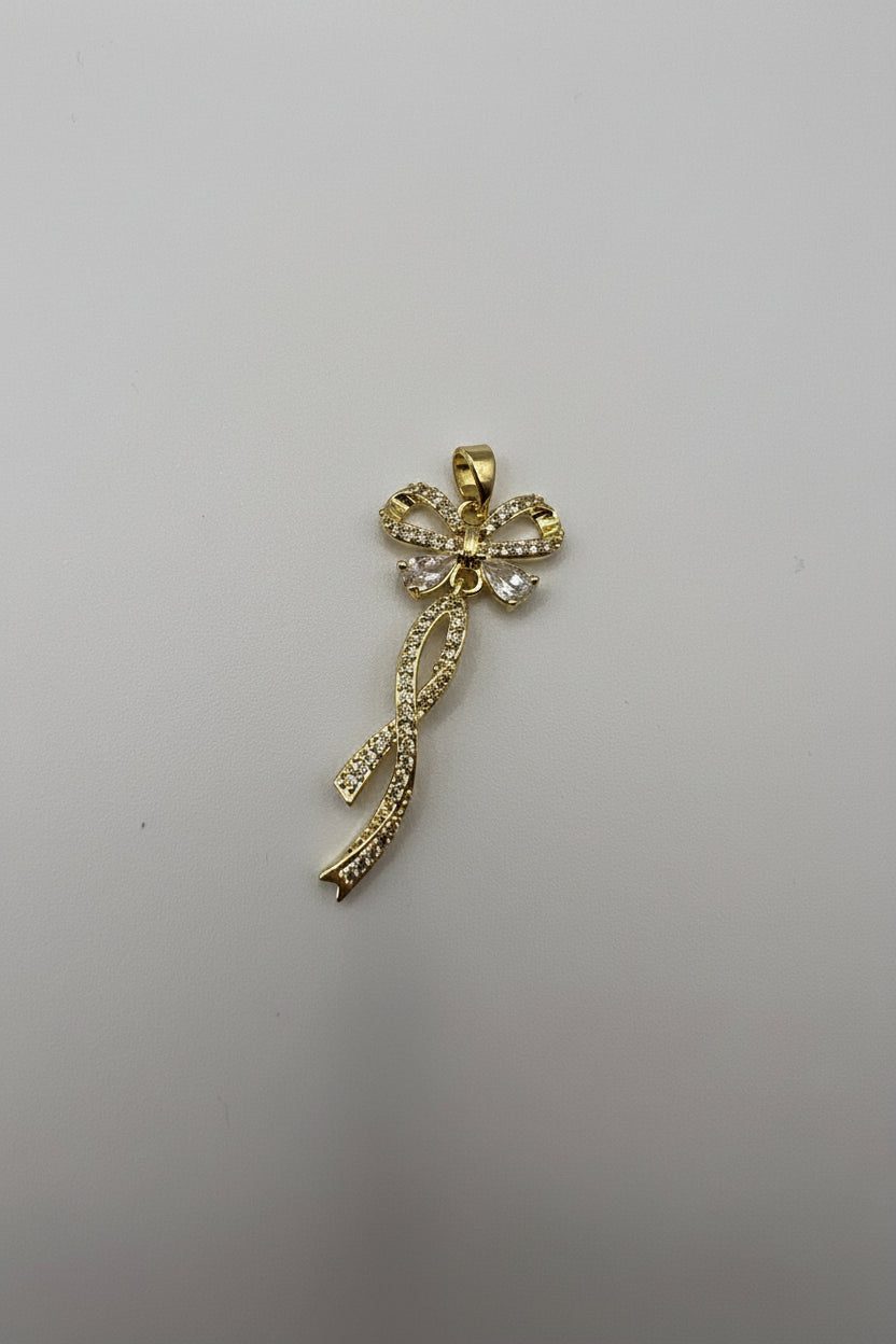 14K RIBBON BOW PENDANT