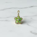 14K JADE FLOWER PENDANT