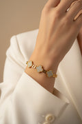 14K CUBAN LINK WITH FOUR-LEAF CLOVER MS-37470001