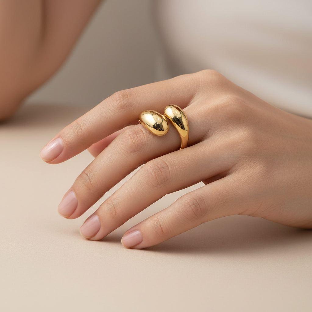 14K OPEN WRAP DESIGN RING WD4180A