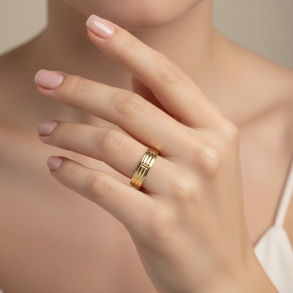 14K MULTI-BAND STYLE RING