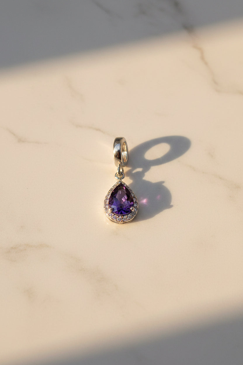 WHG PURPLE TEARDROP PENDANT