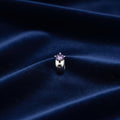 WHG PURPLE ROUND SOLITAIRE CLIP PENDANT