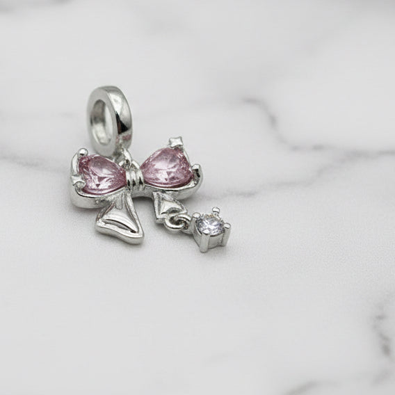 WHG PINK BOW CHARM PENDANT
