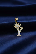 14K INITIAL "Y" CROWN ON TOP PENDANT